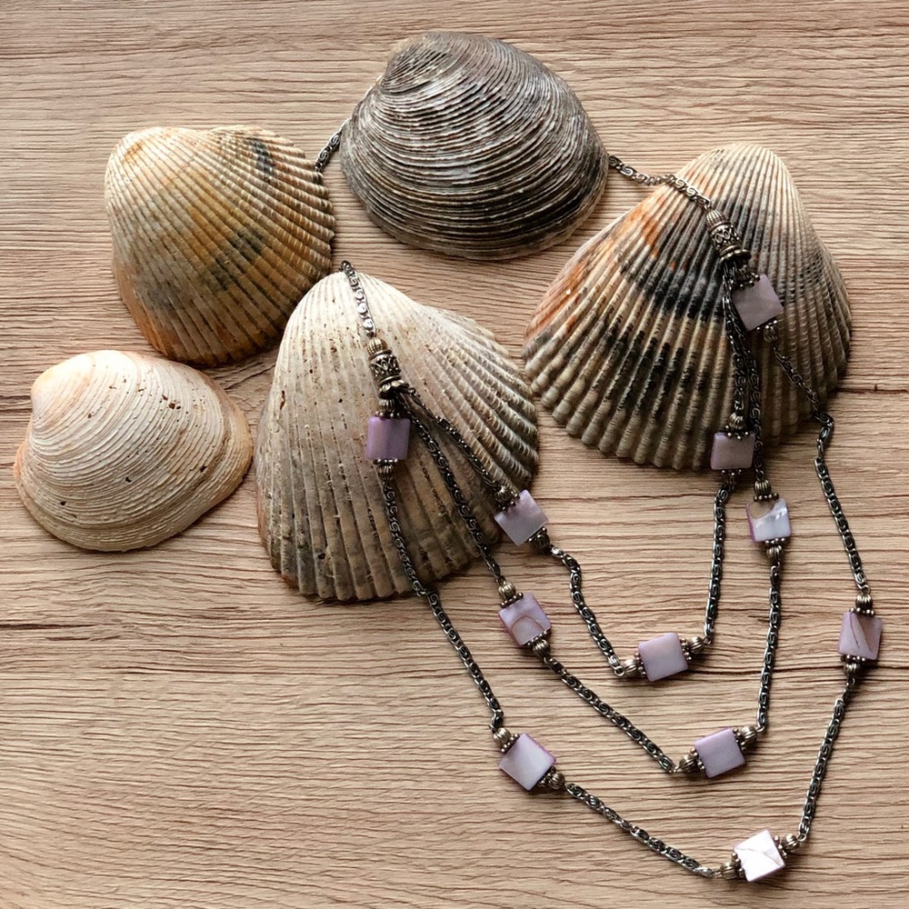Vintage Lavender Agate Statement Necklace
